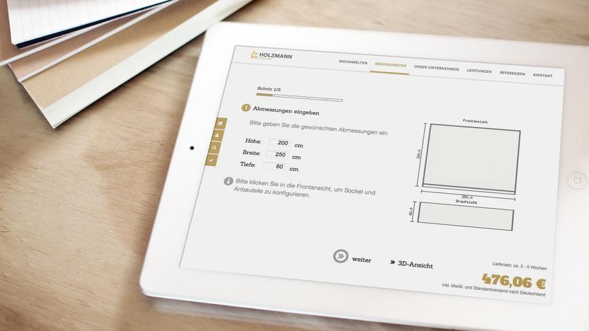 Planungsunterlagen für ein Möbelstück nach Maß